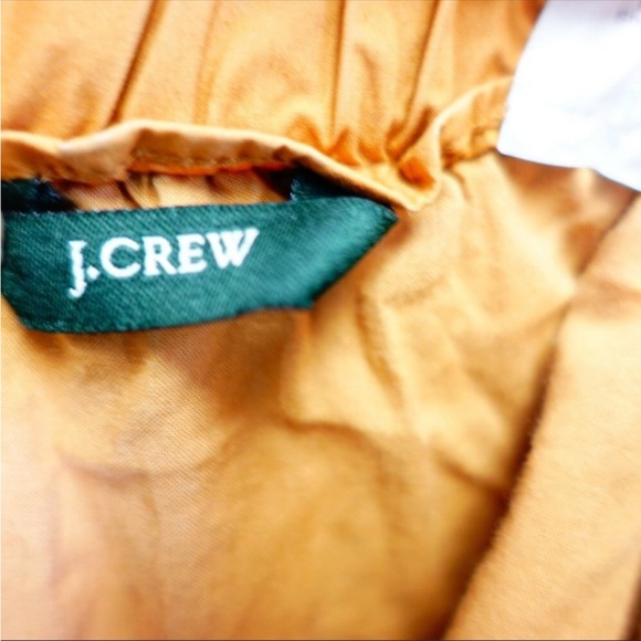 J CREW Skirt 0 XS Cotton Orange Paper Bag Mini  Pockets Elastic Waist Flowy Boho - Picture 2 of 6